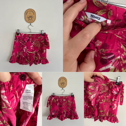 Primigi pink ruffle skirt Sz 8 as new