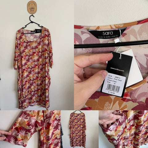 Sara drape pocket dress Sz 16 RRP $129.99 NWT