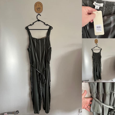 BeMe olive culotte jumpsuit Sz 20 RRP $129.99 NWT
