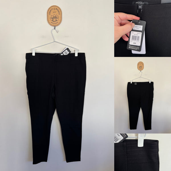 Basque black ponte pants Sz 18 NWT