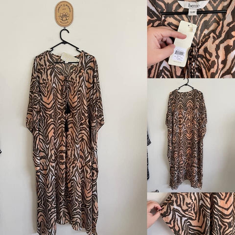 BeMe lace up kimono dress Sz S/M (16+) RRP $119.99 NWT