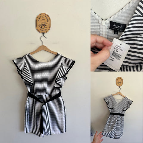 Bardot Jnr stripe belted playsuit Sz 14 NWD - there’s a pinprick above the size tag as pictured, but this can’t be seen when worn
