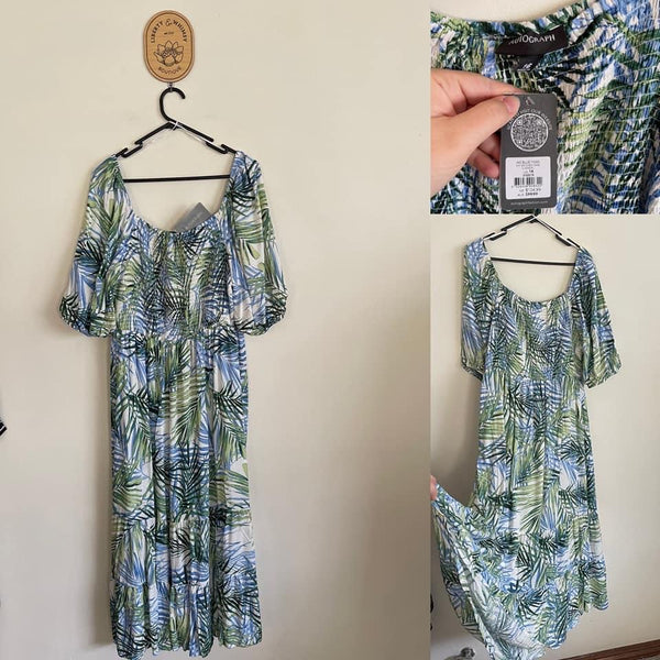 Autograph woven smocked dress Sz 16 RRP $99.99 NWT