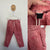 Missie Munster thick pink cord pants Sz 8 as new/EUC