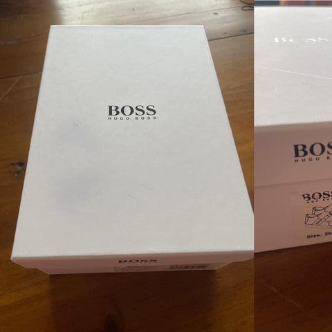 Hugo Boss kids size logo shoebox
