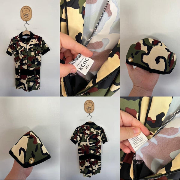 Kinetic Creations camo dance outfit Sz 10 as new