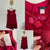 Jean Bourget burgundy embroidered dress Sz 8 as new