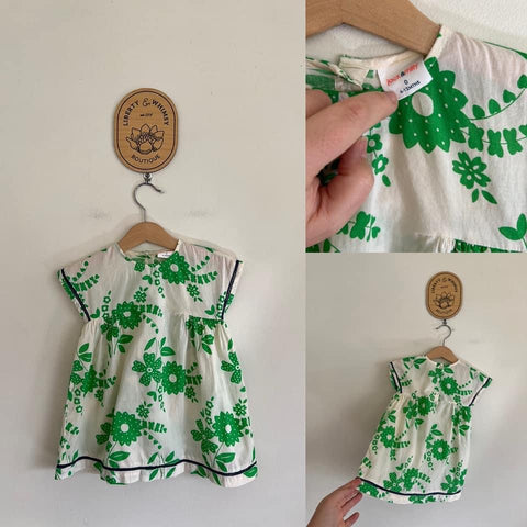 Jack & Milly green flower dress Sz 0 as new