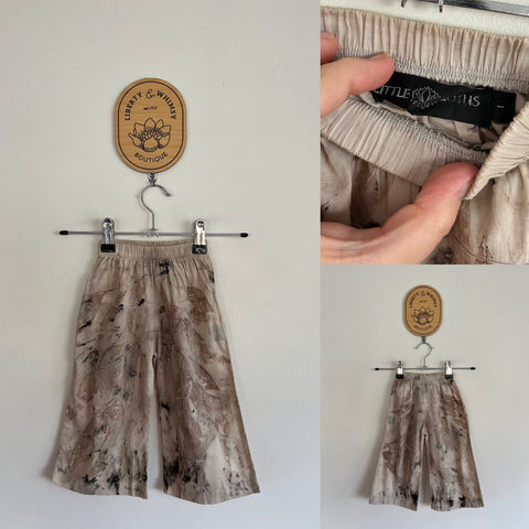 Little Lotus leaf print pants Sz 1 as new