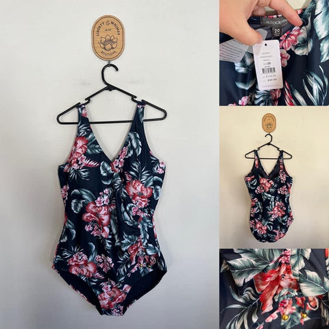 Autograph tropical crossover one piece swimmers Sz 20 RRP $99.99 NWT