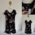 Autograph black/pastel pink “pastel power” ruffle dress Sz 14 RRP $129.99 NWT
