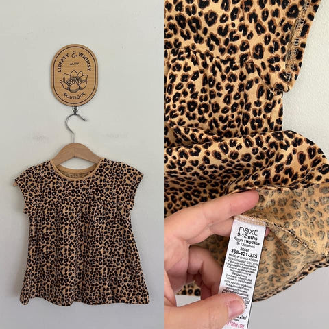 Next leopard print top/tunic Sz 9-12m NWOT