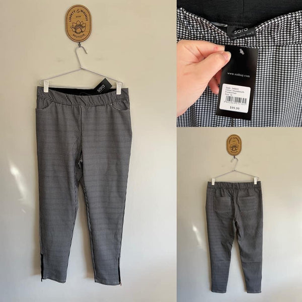 Sara houndstooth printed pants Sz 16 RRP $99.99 NWT