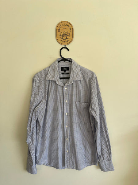 Blaq black & grey gingham shirt Sz 39/40 as new