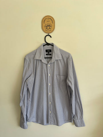 Blaq black & grey gingham shirt Sz 39/40 as new